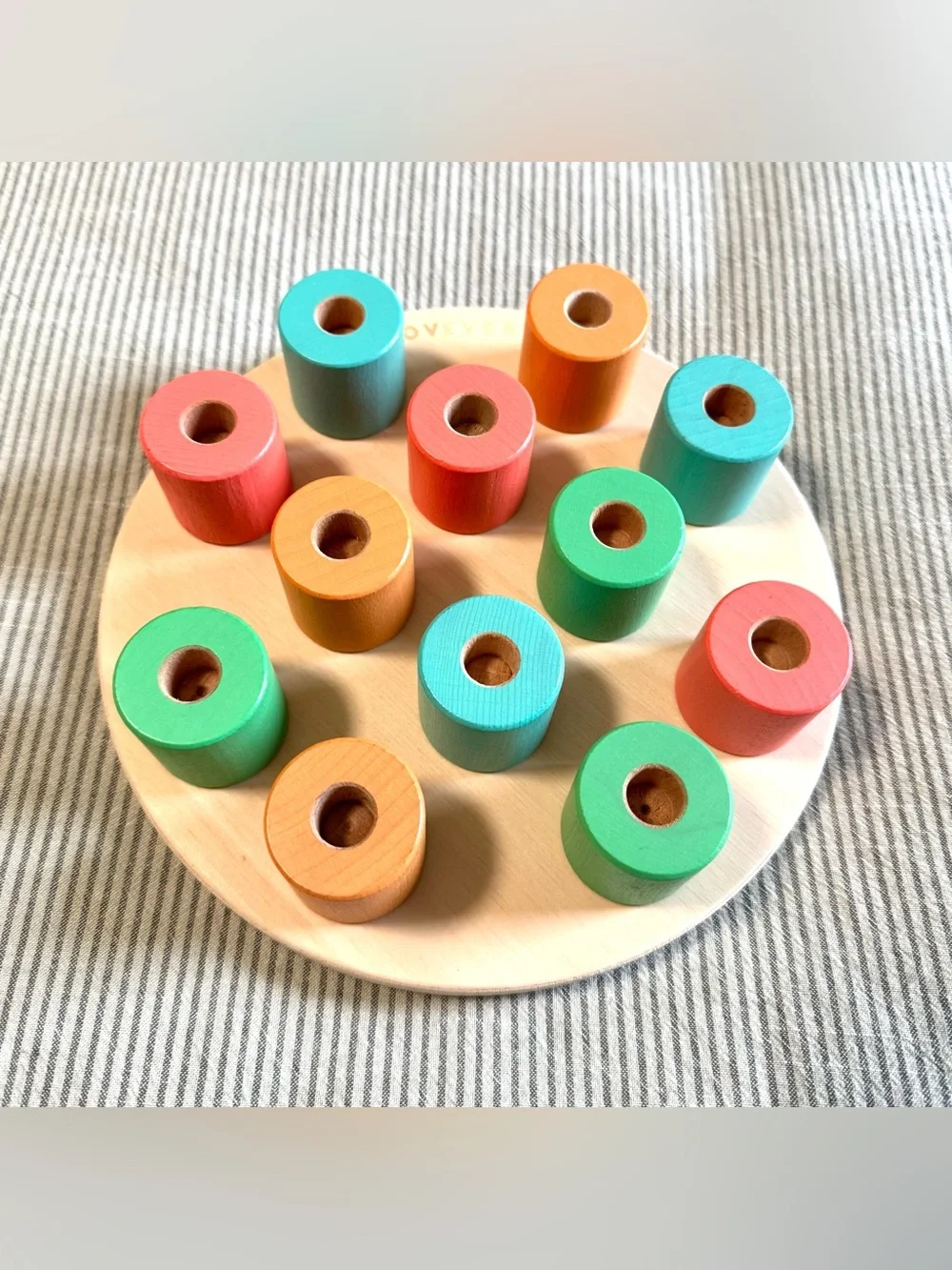 LOVEVERY Wooden Stacking Pegboard - Like New!